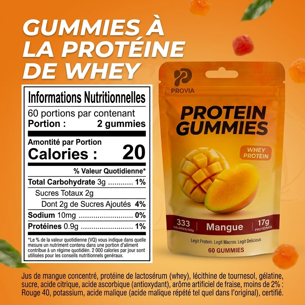 Gummies Protéinés PROVIA — Mangue